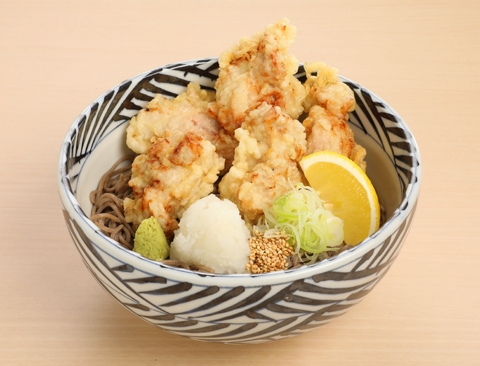 冷やし鶏天そば